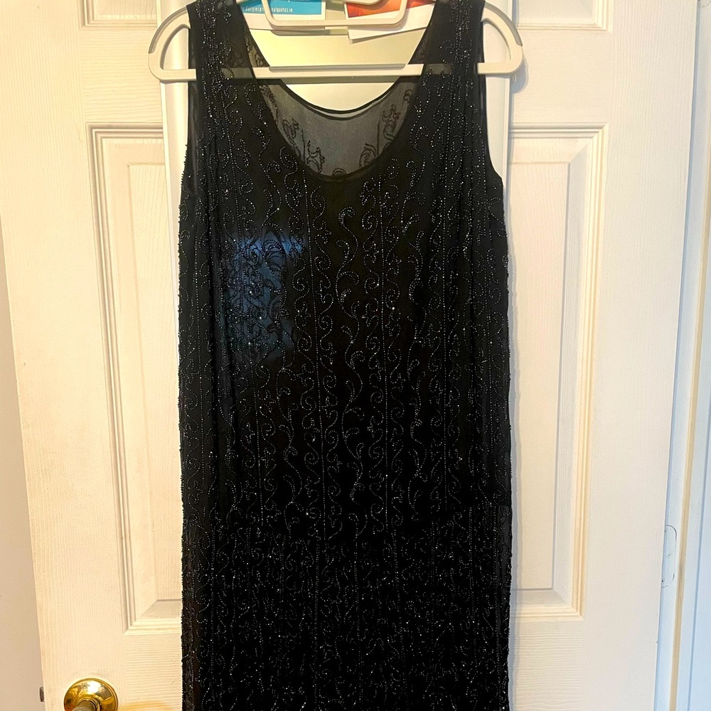 AUTHENTIC VINTAGE 1920’s flapper dress sheer beaded EXCELLENT Condition